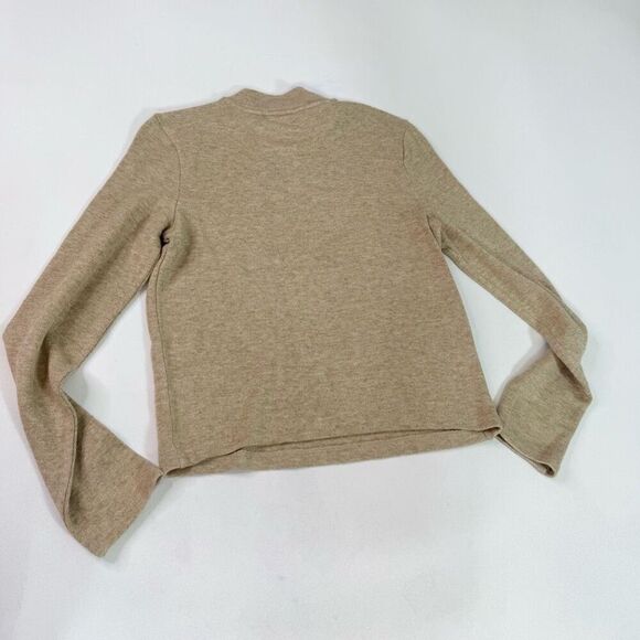 Vince Sweater Womens Medium Tan Neutral Cozy Mock Neck Neutral Minimalist - Picture 5 of 9